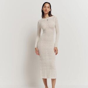 REFORMATION Castello Open Knit Dress size XL